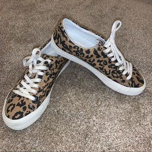 Leopard print madewell sneakers